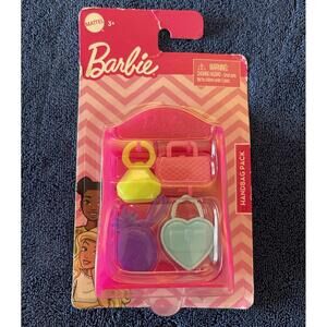 Barbie Purse Fashion Accessory Pack Heart Pineapple Handbag Blue Purple Bag VTG